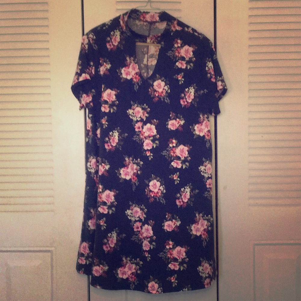 Flowered mini dress
